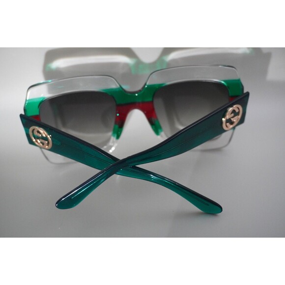 Gucci GG0178S square frame Tri-color design UV protection Luxury Trendy Designer - Picture 9 of 13